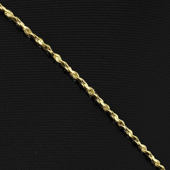 *PRICE DROP* Art Deco Style Rhinestone Pendant on Gold Toned Chain - Upcycled - Picture 4 of 7